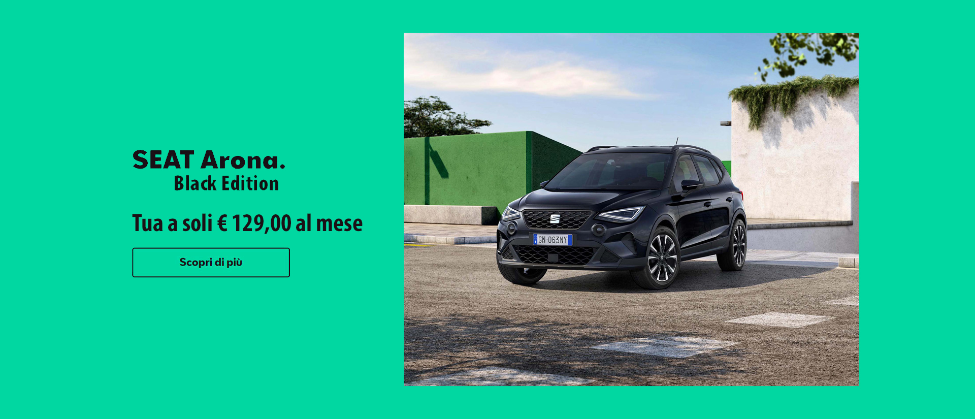 Nuova Seat Arona Black  tua a soli 129 euro al mese